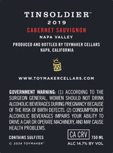 Load image into Gallery viewer, 2019 Tin Soldier | Cabernet Sauvignon | Napa Valley | Red Wine | Martha McClellan | 750 ML
