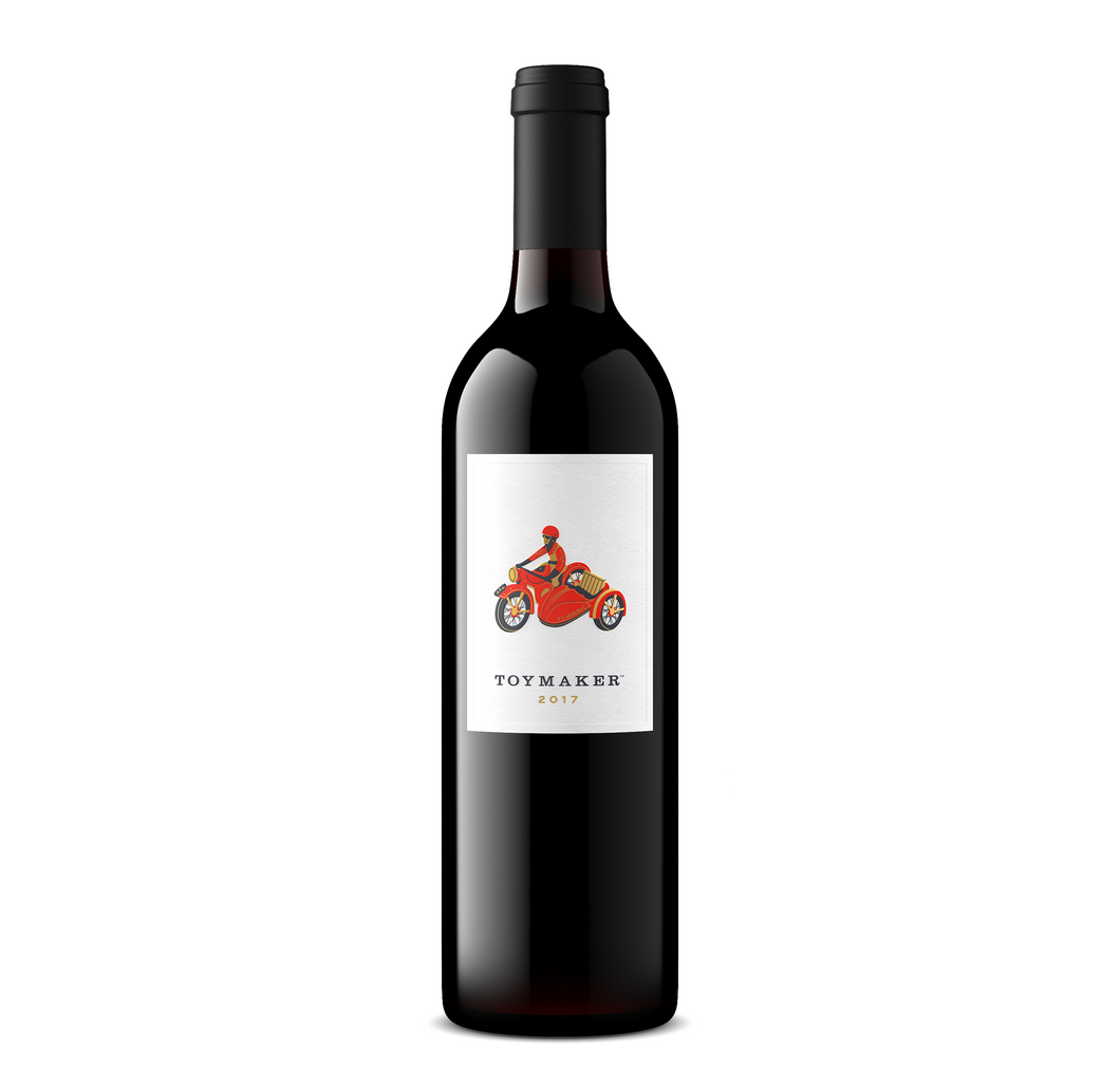 2017 ToyMaker Cabernet Sauvignon red wine bottle, Red Wine, Library Collection, Napa Valley, California, made by winemaker Martha McClellan of Sloan Estate, Checkerboard Vineyards, Levy & McClellan, and formerly of Harlan Estate. Best Napa Valley Grand Cru red wines.